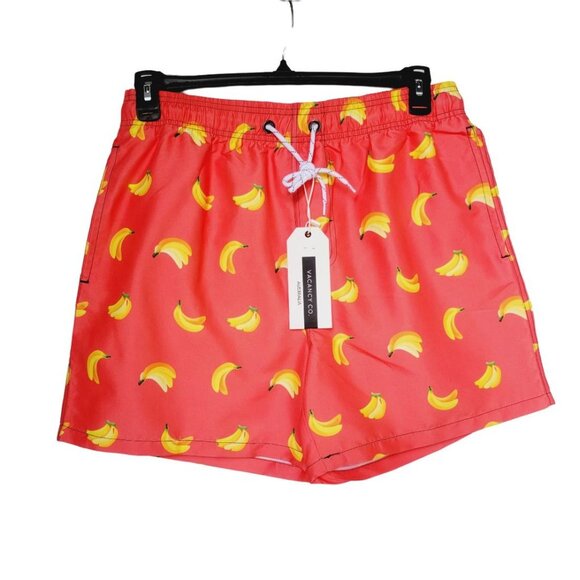 ⭐Mens Swimming Trunks Shorts Sz  M Vacancy Co. Australia Quick Dry lining Orange - Picture 2 of 8